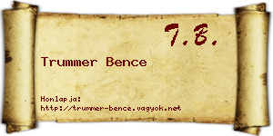 Trummer Bence névjegykártya